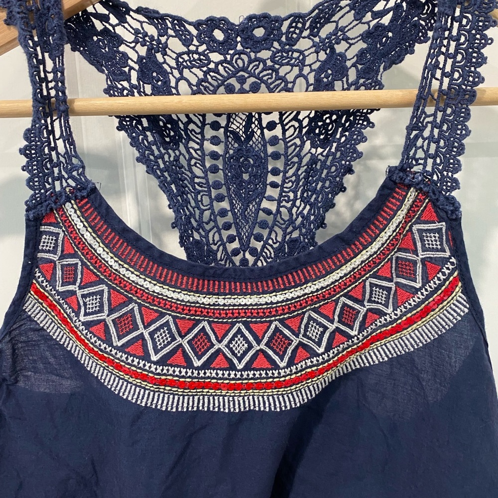 Cute tribal work too with crochet in the back